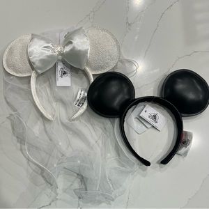 Bride and groom Disney ears